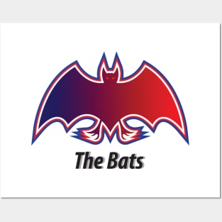 Bat icon illustration on white background Posters and Art